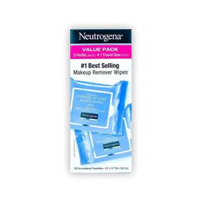 img 4 attached to 🚿 Neutrogena Makeup Remover Towelettes Refill Pack (5x25 ct.) + Bonus Travel Size (7 ct.)