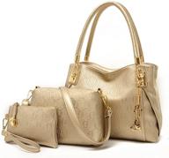 👜 stylish montmo 3-piece purse and handbag set for women - top-handle shoulder bag collection logo