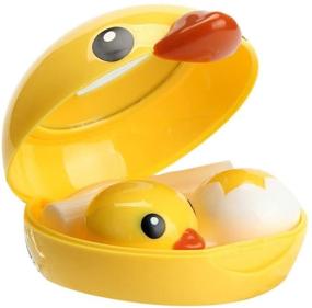 img 3 attached to 🦆 Best Deal! AMA(TM) Adorable Duck Mini Contact Lens Case Box Travel Kit with Convenient Mirror Container (Yellow)