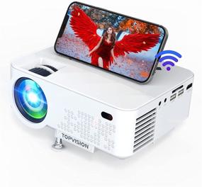 img 4 attached to 📽️ Ultimate Portable Full HD WiFi Projector: Transform Outdoor Movie Nights with 6500L Brightness and Phone/TV Stick/PS4 Compatibility