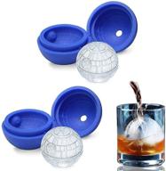 🍧 food-grade silicone ice ball maker tray - 2 pack for cool drinks, baking, pudding, jelly, and chocolate - round ice cube diy mould sphere mold logo