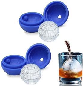 img 4 attached to 🍧 Food-Grade Silicone Ice Ball Maker Tray - 2 Pack for Cool Drinks, Baking, Pudding, Jelly, and Chocolate - Round Ice Cube DIY Mould Sphere Mold