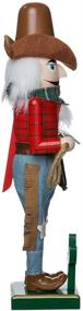 img 1 attached to Authentic Western Charm: Kurt Adler 15-Inch Wooden Cowboy Nutcracker - Exquisite Holiday Decor