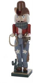 img 3 attached to Authentic Western Charm: Kurt Adler 15-Inch Wooden Cowboy Nutcracker - Exquisite Holiday Decor