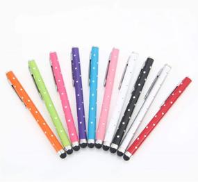 img 1 attached to CCIVV 10 Pcs 4.2 in Stylus Pens: Bling Polka Dots for Precise Touch Screen Control