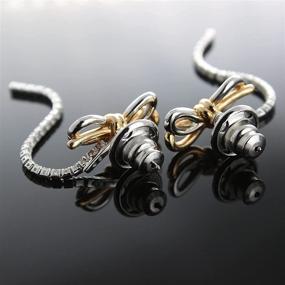 img 1 attached to Hypoallergenic Earring Silver Plated Gold Jewelry