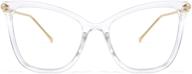 feisedy oversized cat eye glasses frame blue light blocking eyewear for women b2589 computer accessories & peripherals logo