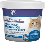 🐟 premium alaska wild salmon oil soft chews: natural omega-3 fatty acids for cats logo