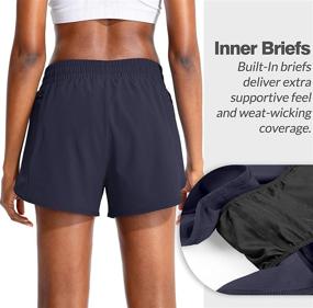 img 2 attached to 🏋️ Soothfeel Women's High Waisted Athletic Gym Workout Shorts with Phone Pockets and Liner - Ideal Running Shorts for Women