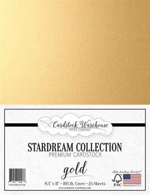 img 1 attached to Gold Stardream Metallic Cardstock Paper - 8.5 X 11 - 105lb / 284gsm Cover - Pack of 25 Sheets by Cardstock Warehouse