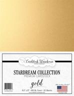 gold stardream metallic cardstock paper - 8.5 x 11 - 105lb / 284gsm cover - pack of 25 sheets by cardstock warehouse logo