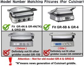 img 3 attached to 🧇 Gvode Waffle Plates for Cuisinart Griddler Series: GR-4N, GR-5B, GR-6, GRID-8N (Not Compatible with Old Model GR-4/GRID-8 or GR-300WS/GR150 Deluxe)