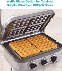 img 1 attached to 🧇 Gvode Waffle Plates for Cuisinart Griddler Series: GR-4N, GR-5B, GR-6, GRID-8N (Not Compatible with Old Model GR-4/GRID-8 or GR-300WS/GR150 Deluxe)