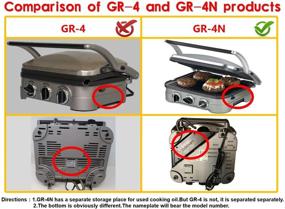 img 2 attached to 🧇 Gvode Waffle Plates for Cuisinart Griddler Series: GR-4N, GR-5B, GR-6, GRID-8N (Not Compatible with Old Model GR-4/GRID-8 or GR-300WS/GR150 Deluxe)