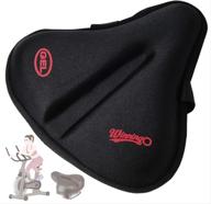 wide gel exercise bike seat cushion, 10.2 x 11 in, women men comfort, fits wide saddle, spin, stationary & cruiser bikes, indoor outdoor cycling - winningo logo