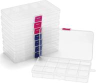 📦 sooyee bead organizer 8 pack - craft and jewelry storage box with dividers for washi tapes, beads, and small parts logo