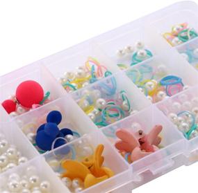 img 1 attached to 📦 Sooyee Bead Organizer 8 Pack - Craft and Jewelry Storage Box with Dividers for Washi Tapes, Beads, and Small Parts