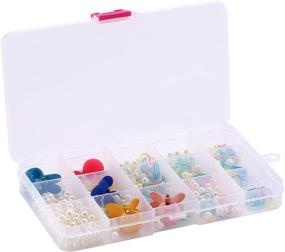 img 3 attached to 📦 Sooyee Bead Organizer 8 Pack - Craft and Jewelry Storage Box with Dividers for Washi Tapes, Beads, and Small Parts