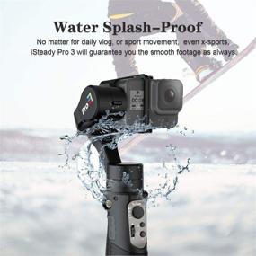 img 3 attached to Hohem iSteady Pro 3 Gimbal Stabilizer - Splash Proof 3-Axis Action Camera Gimbal with Phone Holder and Adjustable Tripod - Compatible with GoPro Hero 8/7/6/5/4 (WiFi Control), Osmo Action, Insta360 - Improved SEO