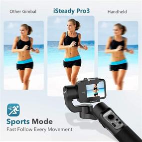 img 1 attached to Hohem iSteady Pro 3 Gimbal Stabilizer - Splash Proof 3-Axis Action Camera Gimbal with Phone Holder and Adjustable Tripod - Compatible with GoPro Hero 8/7/6/5/4 (WiFi Control), Osmo Action, Insta360 - Improved SEO