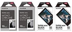 img 3 attached to 📸 Fujifilm Instax Mini Instant Film 4-PACK BUNDLE SET - Monochrome (10 x 2) + Black Frame (10 x 2) - Compatible with 90, 8, 70, 7s, 50s, 25, 300 Cameras and SP-1 Printer