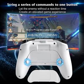 img 2 attached to 🎮 Green and Blue Wireless Controller with Remote Gamepad Joypad Joystick, Wake Up Function, Turbo, and Gyro Axis - Enhanced SEO