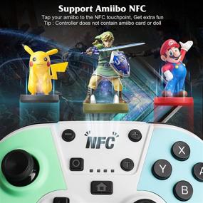 img 1 attached to 🎮 Green and Blue Wireless Controller with Remote Gamepad Joypad Joystick, Wake Up Function, Turbo, and Gyro Axis - Enhanced SEO