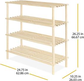 img 1 attached to 📚 Whitmor 6026 9440 Wooden 4-Tier Shelf