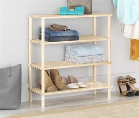 img 3 attached to 📚 Whitmor 6026 9440 Wooden 4-Tier Shelf