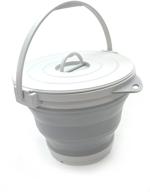 🎣 compact sammart collapsible fishing bucket - locking lid, foldable round tub, portable water pail - 2.64 gallon indoor/outdoor fishing gear logo