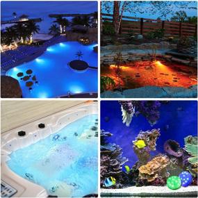 img 2 attached to 🌊 IP68 Waterproof Color Changing Submersible LED Lights with Remote Control - Ideal for Christmas Decorations, Shower, SPA, Hot Tub - 16 Vibrant Colors Underwater Lighting for Bathtub