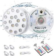 🌊 ip68 waterproof color changing submersible led lights with remote control - ideal for christmas decorations, shower, spa, hot tub - 16 vibrant colors underwater lighting for bathtub логотип