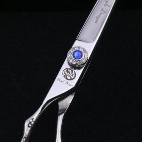 img 1 attached to 🔪 Left-handed 6.0 inch Purple Dragon Professional 440C Salon Hair Cutting Scissors - Hairdressing Thinning Shears - Ideal for Left Hand Barber and Home Use (Silver)