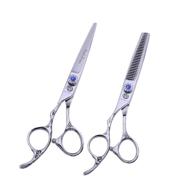 🔪 left-handed 6.0 inch purple dragon professional 440c salon hair cutting scissors - hairdressing thinning shears - ideal for left hand barber and home use (silver) logo