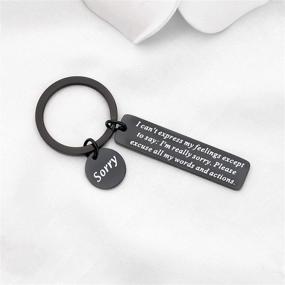 img 3 attached to CYTING Apology Keychain Forgive Sorry Black