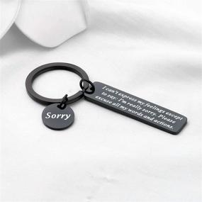 img 1 attached to CYTING Apology Keychain Forgive Sorry Black