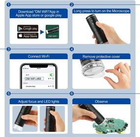 img 2 attached to 🔬 Wireless Digital Microscope: Upgraded 50X to 1000X Handheld Mini USB Microscope with LED Lights - Perfect for Adults and Kids on iOS, Android, Windows, Mac OS