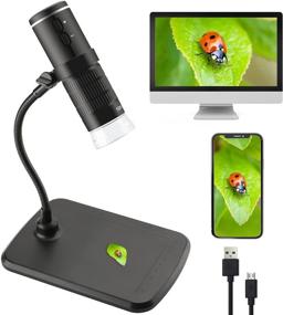 img 4 attached to 🔬 Wireless Digital Microscope: Upgraded 50X to 1000X Handheld Mini USB Microscope with LED Lights - Perfect for Adults and Kids on iOS, Android, Windows, Mac OS