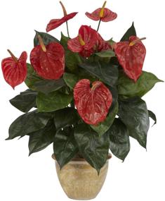 img 1 attached to Nearly Natural 6665 Anthurium Decorative