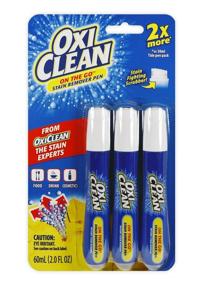 img 4 attached to 🧺 OxiClean Portable Stain Remover Pen for Clothes and Fabric, Instant Stain Removal Stick, 3-Pack (Packaging May Vary)