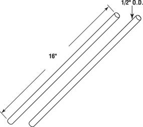 img 1 attached to 🔧 Essential Tools for Garage Door Tension Springs: Prime-Line GD 52238 Torsion Spring Winding Rods, 1/2” x 16”, Pack of 2