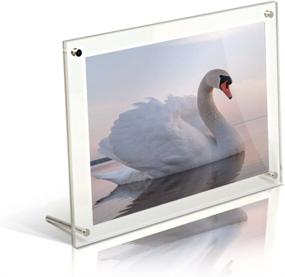 img 1 attached to 🖼️ IUMÉ Acrylic Picture Frames - 1Pcs 8.5X11 Wall Display Frames for 4A Letter Size - Clear Photo Frame for Degree Certificate, Artwork, Family Portraits - Decorative Poster Desktop Tabletop