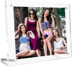 img 4 attached to 🖼️ IUMÉ Acrylic Picture Frames - 1Pcs 8.5X11 Wall Display Frames for 4A Letter Size - Clear Photo Frame for Degree Certificate, Artwork, Family Portraits - Decorative Poster Desktop Tabletop