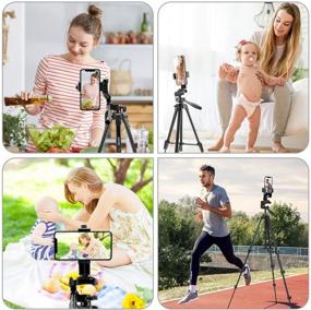 img 3 attached to 📱 Portable Black iPhone Tripod with Phone Holder, Bluetooth Remote & Carry Bag - Perfect for Selfies, Videos, Live Streaming, Vlogging on Facebook, TikTok