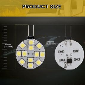 img 1 attached to 12-Pack EverBrightt G4 Puck Lights - LED Bulbs with Side Pin Base, White Round G4 5050 12SMD - LED RV Camper Light Bulb, Home Reading Light, Marine Lamps - DC 12V