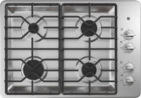 img 4 attached to 🔥 GE JGP3030SLSS 30 Inch Gas Cooktop: MAX System, Power Broil, Simmer, Continuous Grates - Review & Comparison