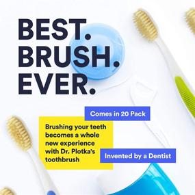 img 3 attached to 🦷 MOUTHWATCHERS - Manual Toothbrushes - Adult Teeth Cleaning - Pack of 20 - Flossing Bristle Silver - Developed by Dr. Plotka's