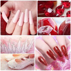 img 3 attached to 💅 Supwee Silver Reflective Gel Polish, Pink & Red Glitter Nail Gel Polish, Temperature Color Changing Nail Polish Gel Soak Off UV LED Manicure Kit Nail Starter DIY at Home Professional Nail Salon Set - Enhanced SEO