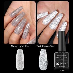 img 1 attached to 💅 Supwee Silver Reflective Gel Polish, Pink & Red Glitter Nail Gel Polish, Temperature Color Changing Nail Polish Gel Soak Off UV LED Manicure Kit Nail Starter DIY at Home Professional Nail Salon Set - Enhanced SEO