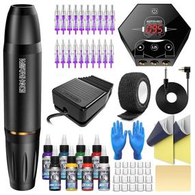 img 4 attached to 🖋 ProComplete Tattoo Kit: Wormhole Tattoo Pen Machine Set for Beginners - WTK070